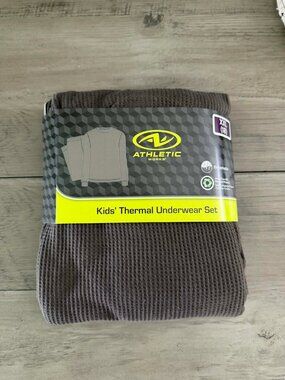 NEW 2Pc 18  (XXL) Boys Brown Thermal Underwear Set-Waffle Knit